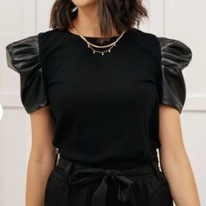 Mittoshop Rock On Puff Sleeve Top